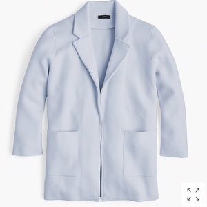 J Crew baby blue sweater blazer (2018 version)